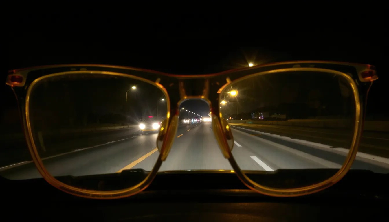 verres jaunes conduite de nuit